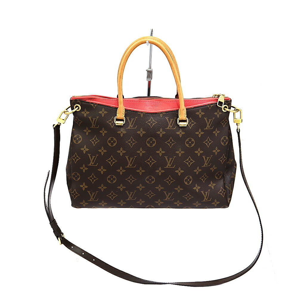 Louis Vuitton Pallas Bag Monogram Brown Red